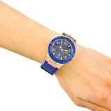  Shop Authentic Guess Jet Setter Analog Quartz Blue Dial Blue Rubber Strap Watch For Women - W0571L1 - Luxxuri