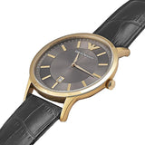  Shop Authentic Emporio Armani Renato Quartz Grey Dial Black Leather Strap Watch For Men - AR11049 - Luxxuri