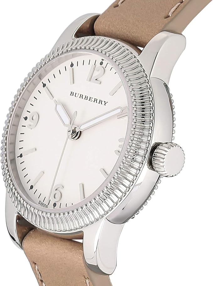  Shop Authentic Burberry Utilitarian White Dial Pink Leather Strap Watch for Women - BU7847 - Luxxuri