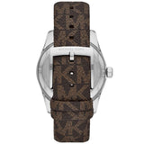  Shop Authentic Michael Kors Lexington Silver Dial Brown Leather Strap Watch For Women - MK4745 - Luxxuri