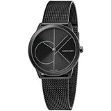  Shop Authentic Calvin Klein Minimal Black Dial Black Mesh Bracelet Watch for Women - K3M5245X - Luxxuri
