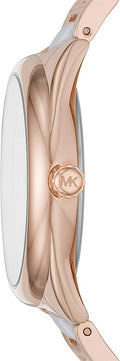  Shop Authentic Michael Kors Janelle Three Hand Rose Gold Dial Two Tone Steel Strap Watch For Women - MK7134 - Luxxuri