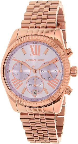  Shop Authentic Michael Kors Lexington Purple Dial Rose Gold Steel Strap Watch For Women - MK6207 - Luxxuri