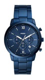  Shop Authentic Fossil Neutra Chronograph Blue Dial Blue Steel Strap Watch for Men - FS5826 - Luxxuri