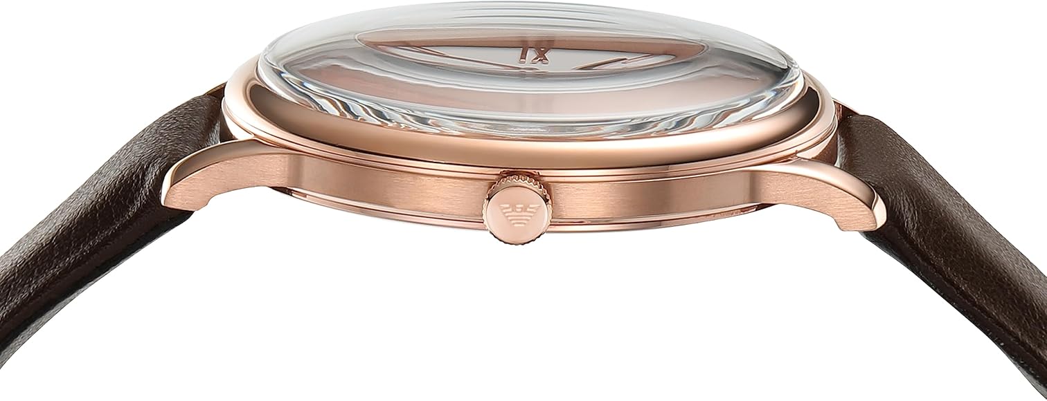  Shop Authentic Emporio Armani Minimalist Quartz White Dial Brown Leather Strap Watch For Men - AR11572 - Luxxuri