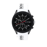  Shop Authentic Hugo Boss Velocity Black Dial White Rubber Strap Watch for Men - 1513718 - Luxxuri