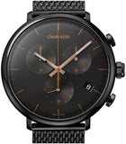  Shop Authentic Calvin Klein High Noon Black Dial Black Mesh Bracelet Watch for Women - K8M27421 - Luxxuri