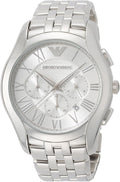  Shop Authentic Emporio Armani Velente Chronograph Quartz Silver Dial Silver Steel Strap Watch For Men - AR1702 - Luxxuri