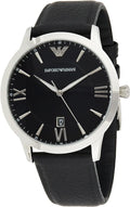  Shop Authentic Emporio Armani Giovanni Analog Black Dial Black Leather Strap Watch For Men - AR11210 - Luxxuri