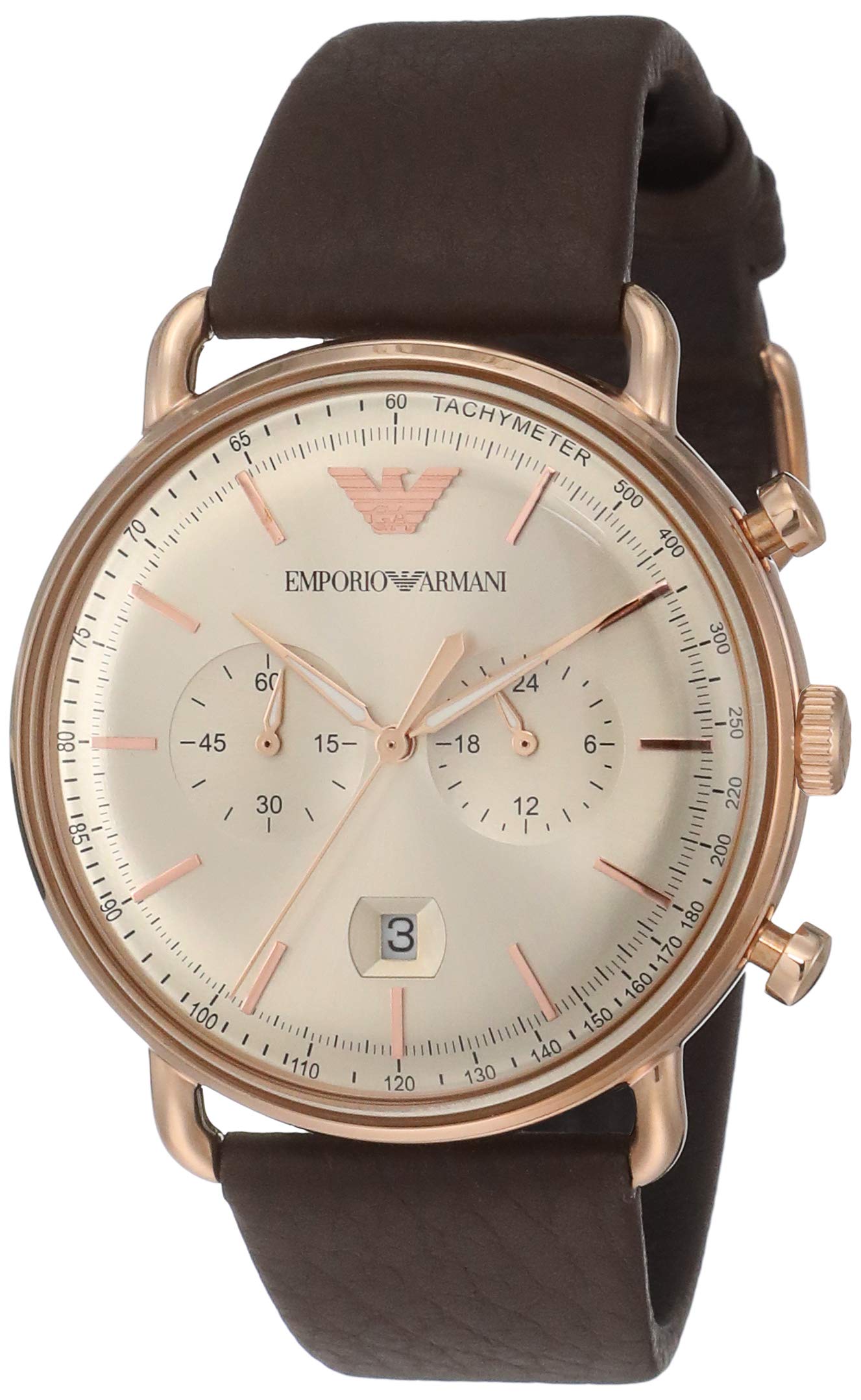  Shop Authentic Emporio Armani Aviator Grey Dial Brown Leather Strap Watch For Men - AR11106 - Luxxuri