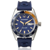  Shop Authentic Emporio Armani Sportivo Chronograph Quartz Blue Dial Blue Rubber Strap Watch For Men - AR6045 - Luxxuri