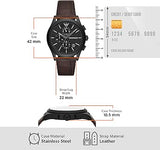  Shop Authentic Emporio Armani Paolo Chronograph Black Dial Brown Leather Strap Watch For Men - AR11549 - Luxxuri