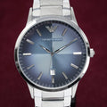  Shop Authentic Emporio Armani Renato Quartz Blue Dial Silver Steel Strap Watch For Men - AR11182 - Luxxuri