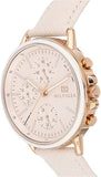  Shop Authentic Tommy Hilfiger Carly Cream Dial Cream Leather Strap Watch for Women -1781789 - Luxxuri