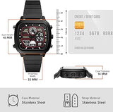  Shop Authentic Fossil Retro Analog-Digital Black Dial Black Steel Strap Watch for Men - FS5891 - Luxxuri
