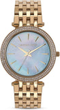  Shop Authentic Michael Kors Darci Analog Mother of Pearl Green Dial Gold Steel Strap Watch For Women - MK3498 - Luxxuri