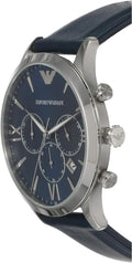  Shop Authentic Emporio Armani Giovanni T Bar Chronograph Quartz Blue Dial Blue Leather Strap Watch For Men - AR11226 - Luxxuri
