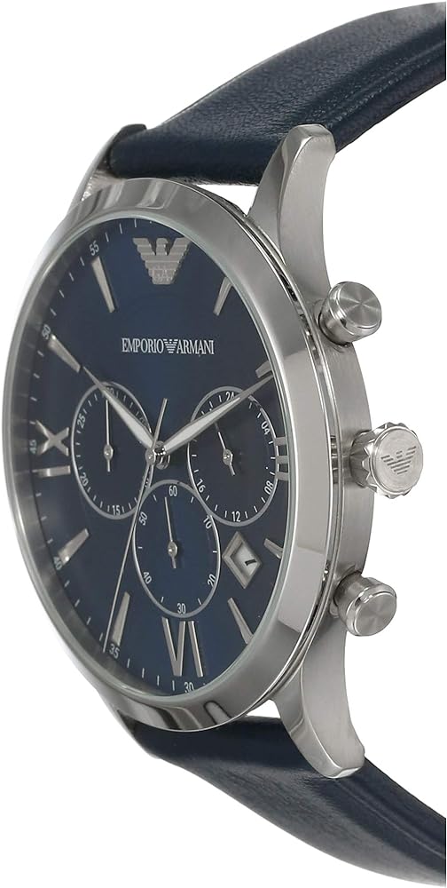  Shop Authentic Emporio Armani Giovanni T Bar Chronograph Quartz Blue Dial Blue Leather Strap Watch For Men - AR11226 - Luxxuri