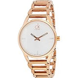  Shop Authentic Calvin Klein Stately White Dial Gold Steel Strap Watch for Women - K3G2362W - Luxxuri