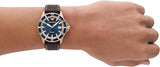  Shop Authentic Emporio Armani Pro Planet Three Hand Date Blue Dial Brown Leather Strap Watch For Men - AR11556 - Luxxuri