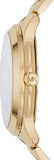  Shop Authentic Michael Kors Runway Quartz Black Dial Gold Steel Strap Watch For Women - MK6682 - Luxxuri