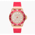 Michael Kors Everest Analog Rose Gold Dial Pink Silicone Strap Watch For Women - MK7359