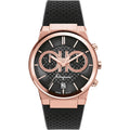 Salvatore Ferragamo Sapphire Chrono Black Dial Black Rubber Strap Watch for Men - SFME00721