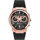  Shop Authentic Salvatore Ferragamo Sapphire Chrono Black Dial Black Rubber Strap Watch for Men - SFME00721 - Luxxuri