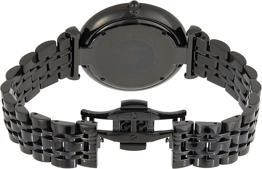  Shop Authentic Emporio Armani Gianni T Bar Analog Black Dial Black Steel Strap Watch For Men - AR11299 - Luxxuri