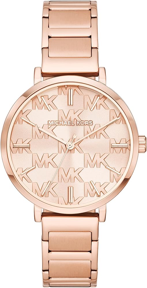  Shop Authentic Michael Kors Addyson Quartz Rose Gold Dial Rose Gold Steel Strap Watch for Women - MK4713 - Luxxuri