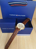  Shop Authentic Tommy Hilfiger Keagan Quartz Silver Dial Brown Leather Strap Watch for Men - 1791291 - Luxxuri