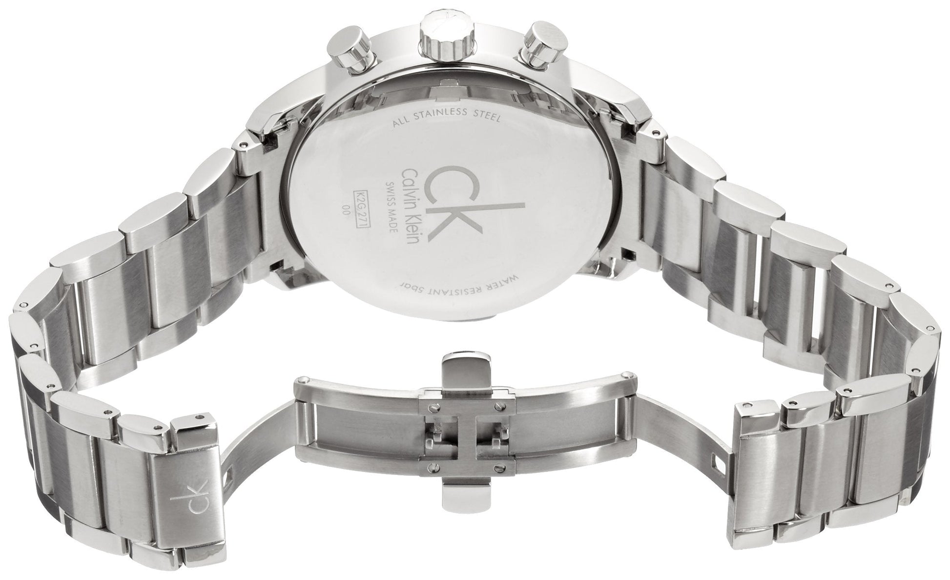  Shop Authentic Calvin Klein City Chronograph Black Dial Silver Steel Strap Watch for Men - K2G2714X - Luxxuri