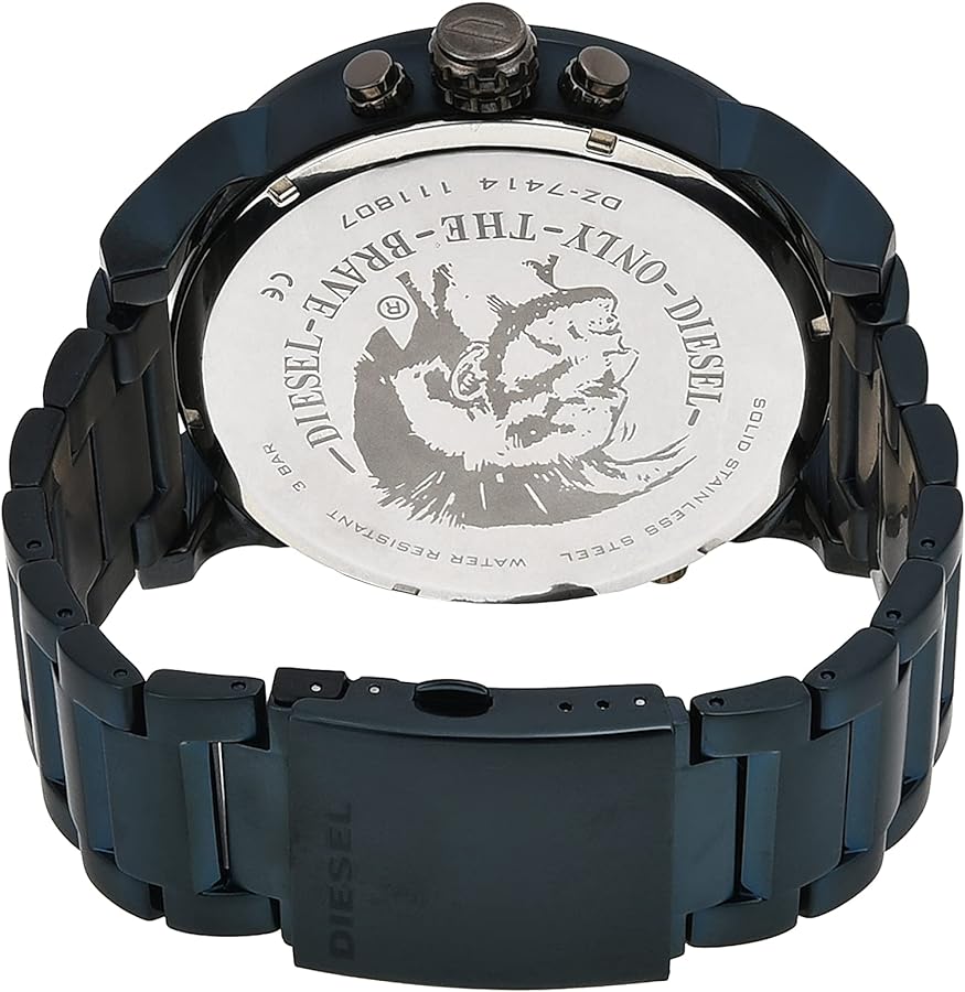  Shop Authentic Diesel Daddy 2.0 Chronograph Quartz Grey Dial Blue Steel Strap Watch For Men - DZ7414 - Luxxuri