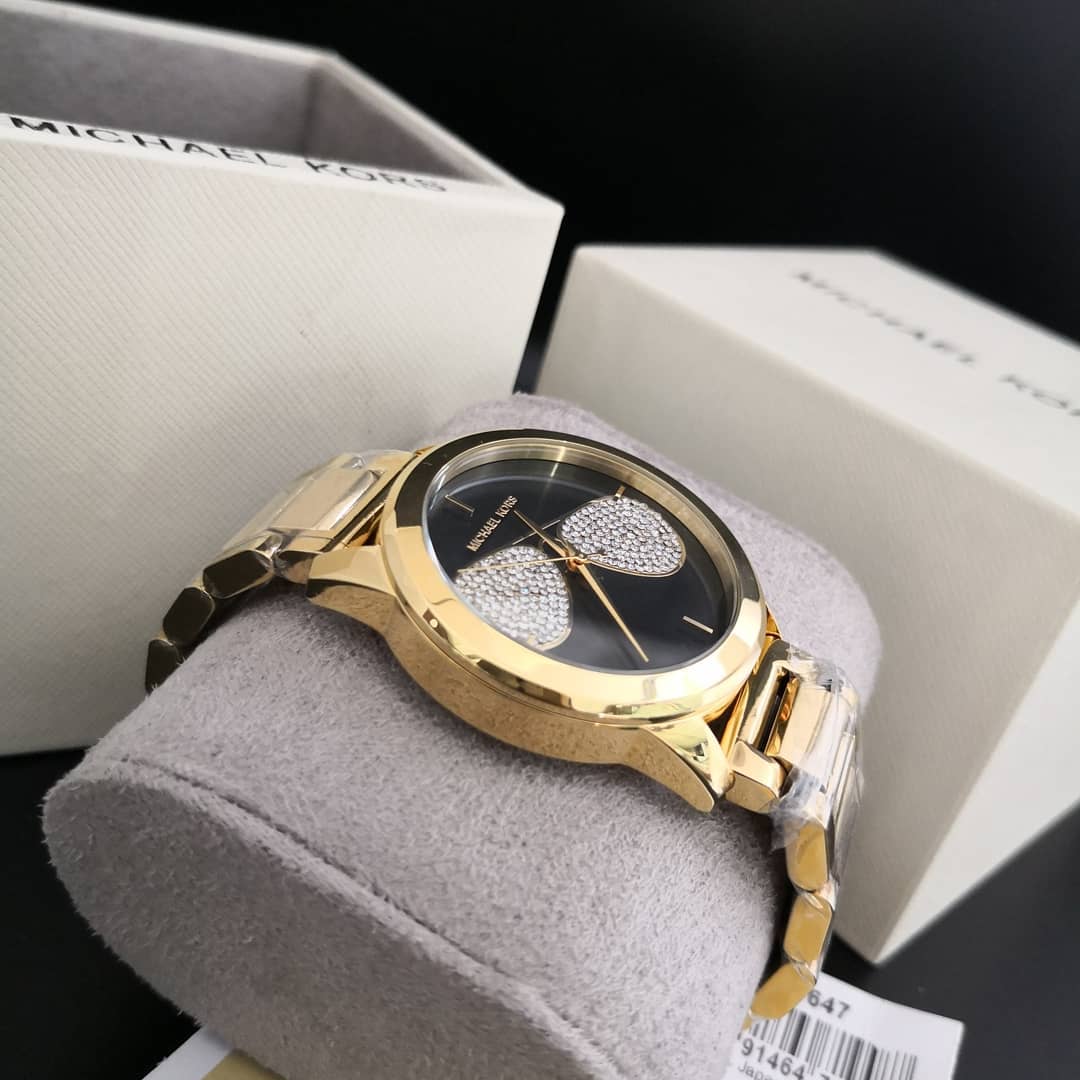  Shop Authentic Michael Kors Hartman Analog Quartz Black Dial Gold Steel Strap Watch For Women - MK3647 - Luxxuri