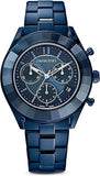  Shop Authentic Swarovski Octea Lux Sport Chronograph Blue Dial Blue Steel Strap Watch for Women - 5610475 - Luxxuri