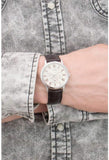  Shop Authentic Guess Wafer Quartz White Dial Brown Leather Strap Watch For Men - W70016G2 - Luxxuri