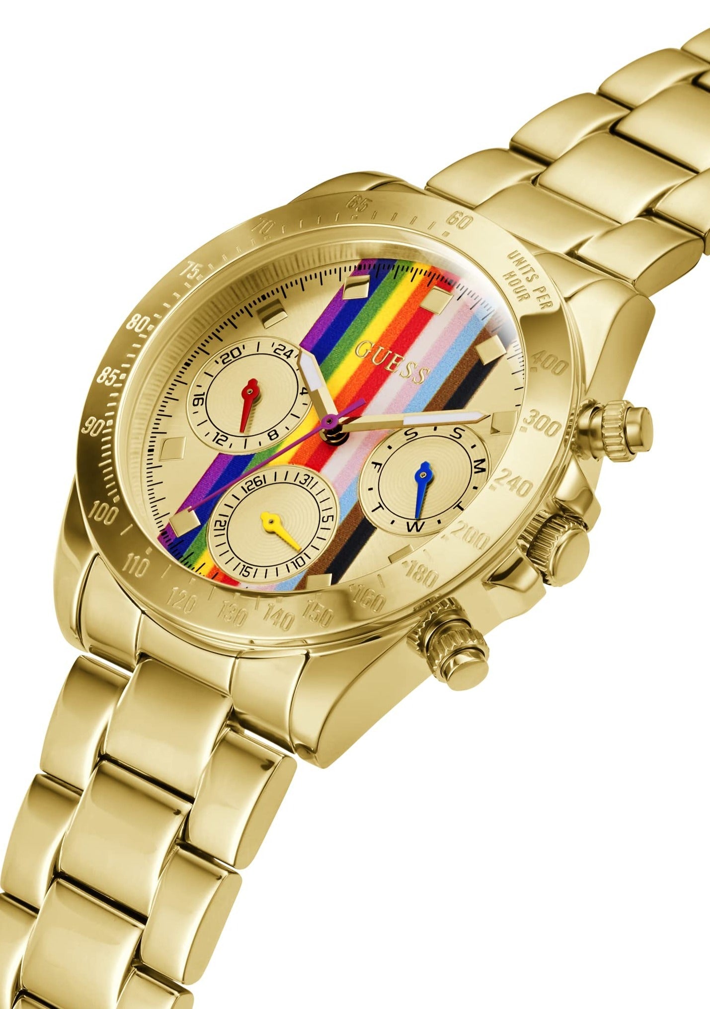  Shop Authentic Guess Eclipse Multifunction Gold Dial Gold Steel Strap Watch for Women - GW0433L1 - Luxxuri