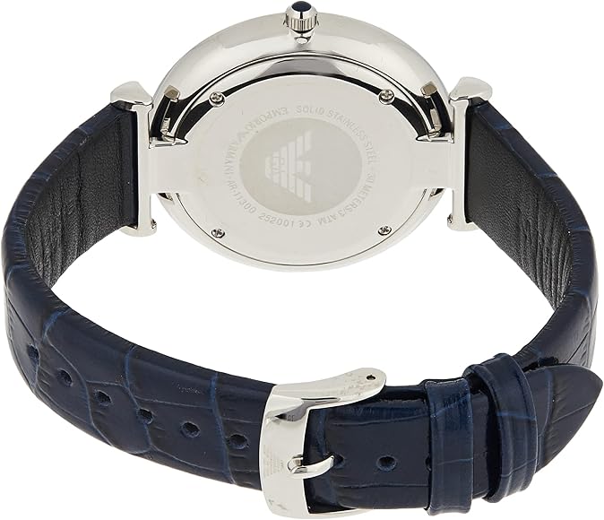  Shop Authentic Emporio Armani Gianni T Bar Quartz Blue Dial Blue Leather Strap Watch For Men - AR11300 - Luxxuri