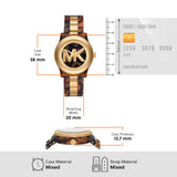  Shop Authentic Michael Kors Runway Three-Hand Brown Dial Two Tone Steel Strap Watch for Women - MK7354 - Luxxuri