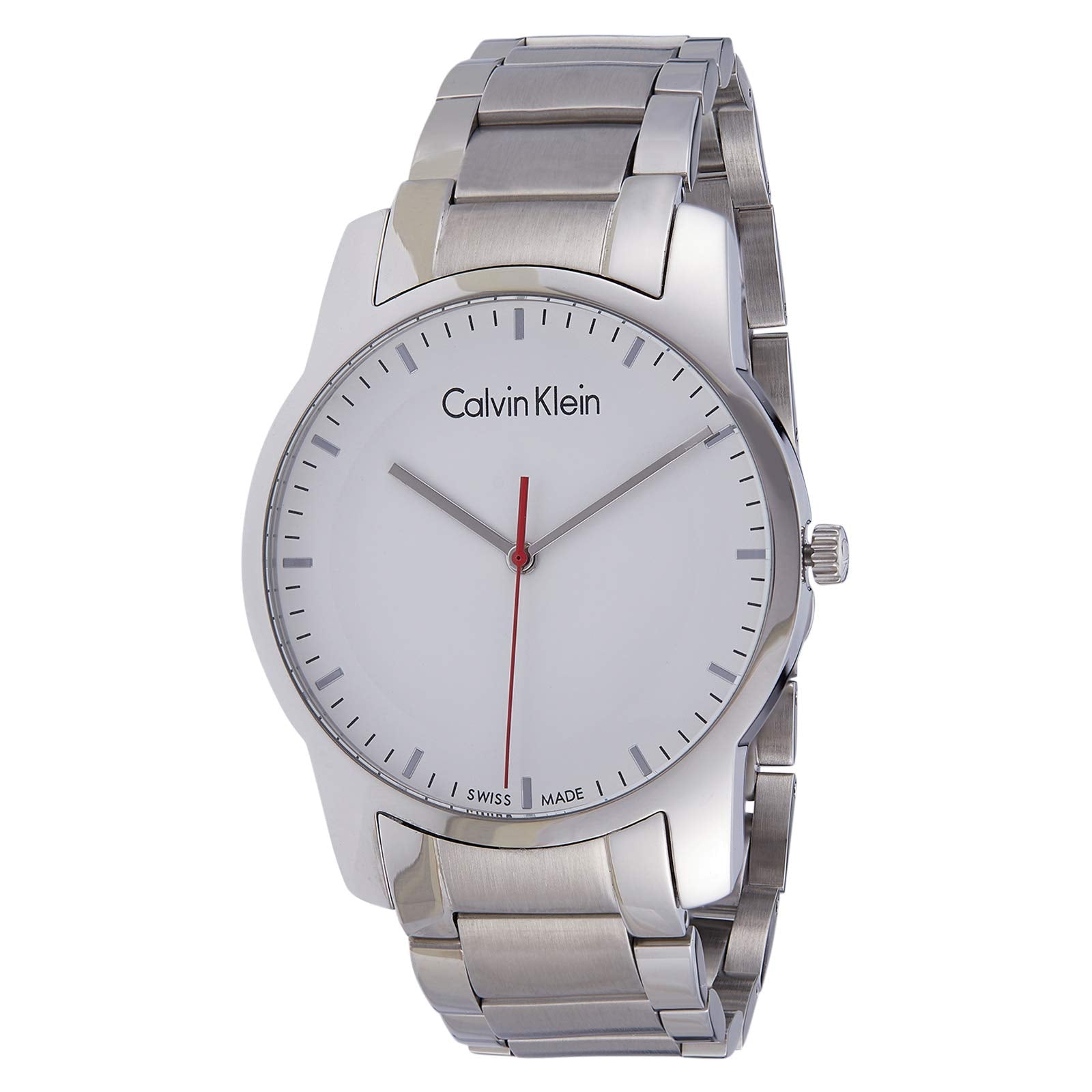  Shop Authentic Calvin Klein City Quartz White Dial Silver Steel Strap Watch for Men - K2G2G1Z6 - Luxxuri