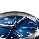  Shop Authentic Tag Heuer Carrera Twin Time Blue Dial Silver Steel Strap Watch for Men - WBN201A.BA0640 - Luxxuri