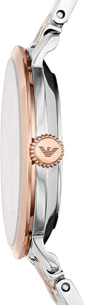  Shop Authentic Emporio Armani Modern Slim Analog Mother of Pearl Dial Two Tone Steel Strap Watch For Women - AR11157 - Luxxuri