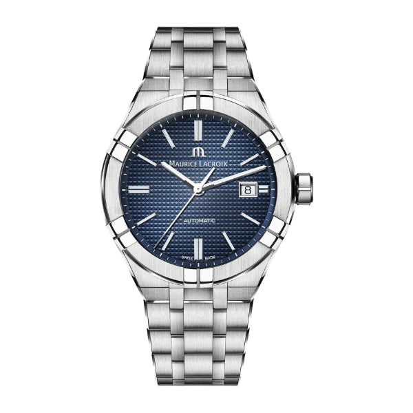  Shop Authentic Maurice Lacroix Aikon Automatic Blue Dial Silver Steel Strap Watch For Men - AI6008-SS002-430-1 - Luxxuri