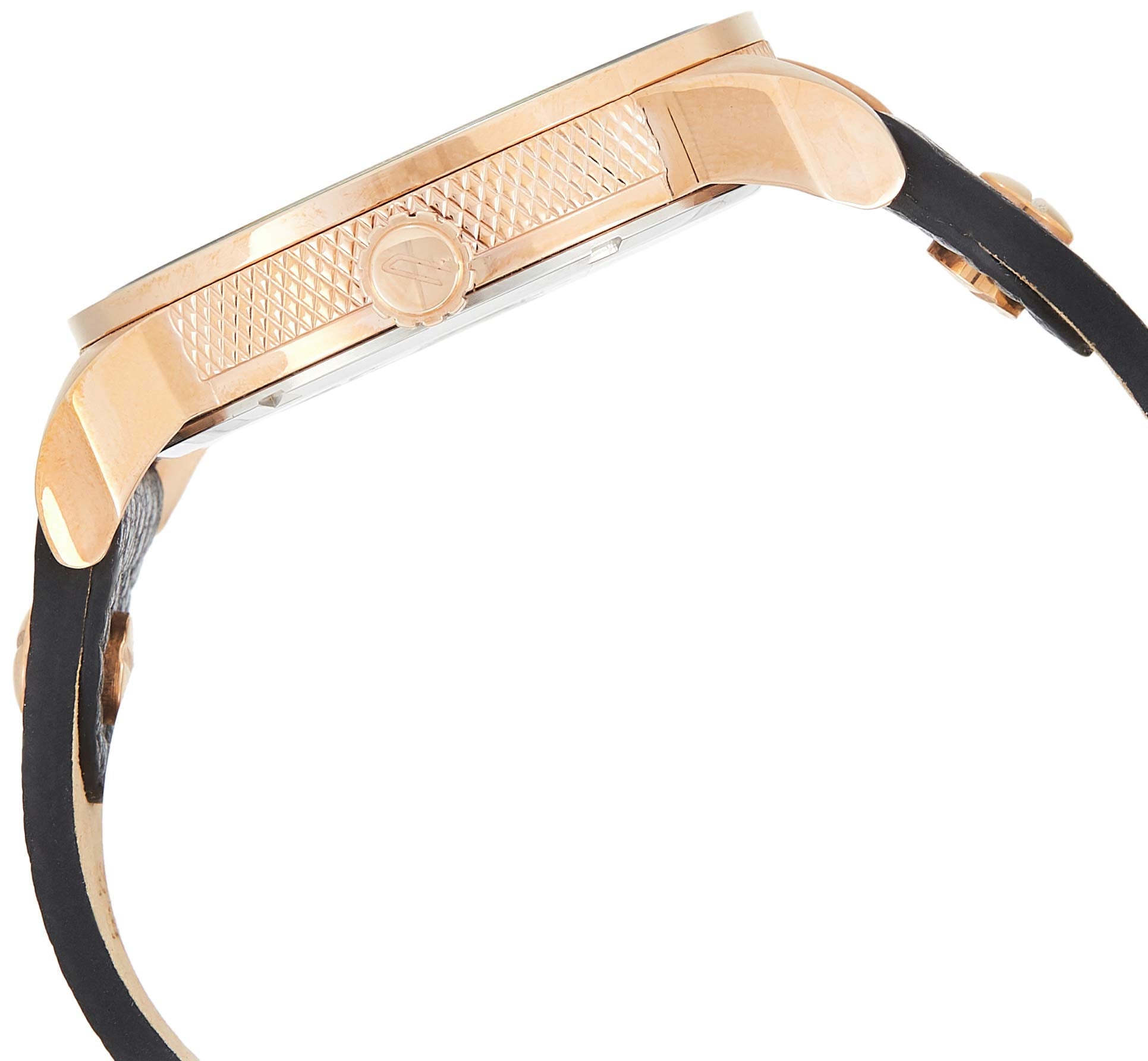  Shop Authentic Diesel Mini Daddy Dual Time Black & Gold Dial Black Leather Strap Watch For Men - DZ7317 - Luxxuri