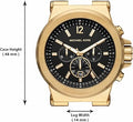 Michael Kors Dylan Chronograph Black Dial Brown Rubber Strap Watch For Men - MK8904