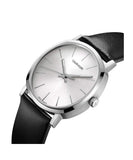  Shop Authentic Calvin Klein Posh Silver Dial Black Leather Strap Watch for Men - K8Q311C6 - Luxxuri