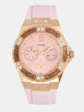  Shop Authentic Guess Rose Gold Dial with Diamonds Pink Rubber Strap Watch For Women - W1053L3 - Luxxuri