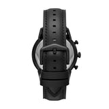  Shop Authentic Fossil Goodwin Chronograph Black Dial Black Leather Strap Watch for Men - FS5585 - Luxxuri