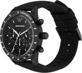 Shop Authentic Emporio Armani Mario Chronograph Quartz Black Dial Black Nylon Strap Watch For Men - AR11453 - Luxxuri