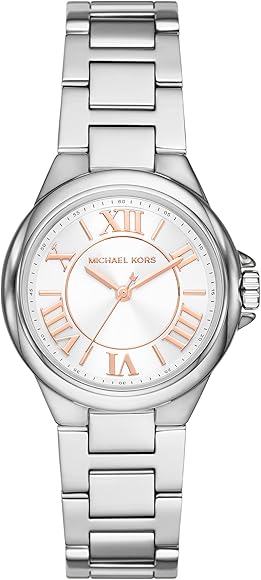  Shop Authentic Michael Kors Camille Three Hand Silver Dial Silver Steel Strap Watch For Women - MK7259 - Luxxuri